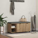 Skobænk med hynde Artisan-eg 100 x 38 x 46 cm Konstrueret træ