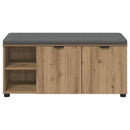 Skobænk med hynde Artisan-eg 100 x 38 x 46 cm Konstrueret træ