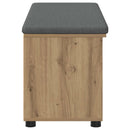 Skobænk med hynde Artisan-eg 100 x 38 x 46 cm Konstrueret træ