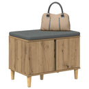 Skobænk med hynde Artisan-eg 60 x 38 x 46 cm Konstrueret træ