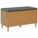 Skobænk med hynde Artisan-eg 80 x 38 x 46 cm Konstrueret træ
