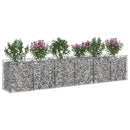 Gabion højbed 2 pcs Sølv