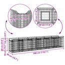 Gabion højbed 2 pcs Sølv