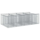 Gabion højbed 2 pcs Sølv