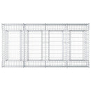Gabion højbed 2 pcs Sølv