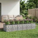 Gabion højbed 2 pcs Sølv