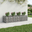 Gabion højbed 3 pcs Sølv