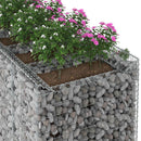 Gabion højbed 3 pcs Sølv