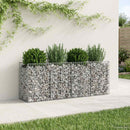 Gabion højbed 2 pcs Sølv