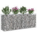 Gabion højbed 2 pcs Sølv