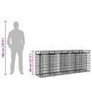 Gabion højbed 2 pcs Sølv