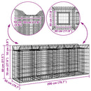 Gabion højbed 2 pcs Sølv