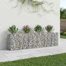 Gabion højbed 2 pcs Sølv