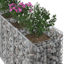 Gabion højbed 3 pcs Sølv