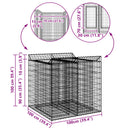 Gabion højbed 2 pcs Sølv