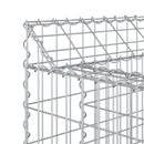 Gabion højbed 2 pcs Sølv