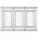Gabion højbed 2 pcs Sølv
