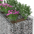 Gabion højbed 2 pcs Sølv