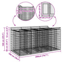 Gabion højbed 2 pcs Sølv
