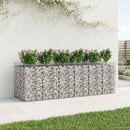 Gabion højbed 3 pcs Sølv