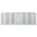 Gabion højbed 3 pcs Sølv