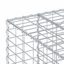 Gabion højbed 2 pcs Sølv 260 x 60 x 55 cm Galvaniseret stål