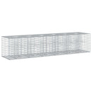 Gabion højbed 2 pcs Sølv 260 x 60 x 55 cm Galvaniseret stål