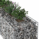 Gabion højbed 2 pcs Sølv 260 x 60 x 55 cm Galvaniseret stål