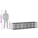 Gabion højbed 2 pcs Sølv 260 x 60 x 55 cm Galvaniseret stål