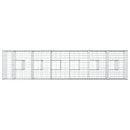 Gabion højbed 2 pcs Sølv 260 x 60 x 55 cm Galvaniseret stål