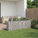 Gabion højbed 2 pcs Sølv 250 x 50 x 80 cm Galvaniseret stål