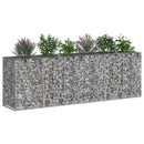 Gabion højbed 2 pcs Sølv 250 x 50 x 80 cm Galvaniseret stål