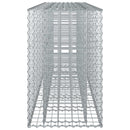 Gabion højbed 2 pcs Sølv 250 x 50 x 80 cm Galvaniseret stål