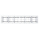 Gabion højbed 2 pcs Sølv 250 x 50 x 80 cm Galvaniseret stål