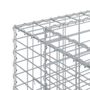 Gabion højbed 2 pcs Sølv 330 x 50 x 80 cm Galvaniseret stål