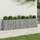 Gabion højbed 2 pcs Sølv 330 x 50 x 80 cm Galvaniseret stål