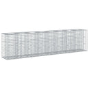 Gabion højbed 2 pcs Sølv 330 x 50 x 80 cm Galvaniseret stål