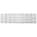 Gabion højbed 2 pcs Sølv 330 x 50 x 80 cm Galvaniseret stål