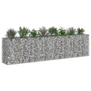 Gabion højbed 2 pcs Sølv 330 x 50 x 80 cm Galvaniseret stål