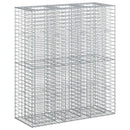 Gabion højbed 2 pcs Sølv 130 x 50 x 150 cm Galvaniseret stål