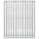 Gabion højbed 2 pcs Sølv 130 x 50 x 150 cm Galvaniseret stål