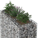 Gabion højbed 2 pcs Sølv 130 x 50 x 150 cm Galvaniseret stål