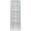 Gabion højbed 2 pcs Sølv 130 x 50 x 150 cm Galvaniseret stål