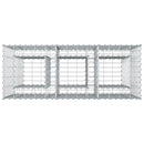Gabion højbed 2 pcs Sølv 130 x 50 x 150 cm Galvaniseret stål