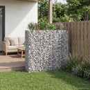 Gabion højbed 2 pcs Sølv 170 x 50 x 150 cm Galvaniseret stål