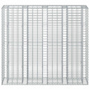 Gabion højbed 2 pcs Sølv 170 x 50 x 150 cm Galvaniseret stål