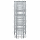 Gabion højbed 2 pcs Sølv 170 x 50 x 150 cm Galvaniseret stål