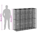 Gabion højbed 2 pcs Sølv 170 x 50 x 150 cm Galvaniseret stål
