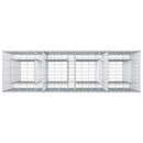 Gabion højbed 2 pcs Sølv 170 x 50 x 150 cm Galvaniseret stål