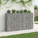 Gabion højbed 3 pcs Sølv 250 x 50 x 150 cm Galvaniseret stål